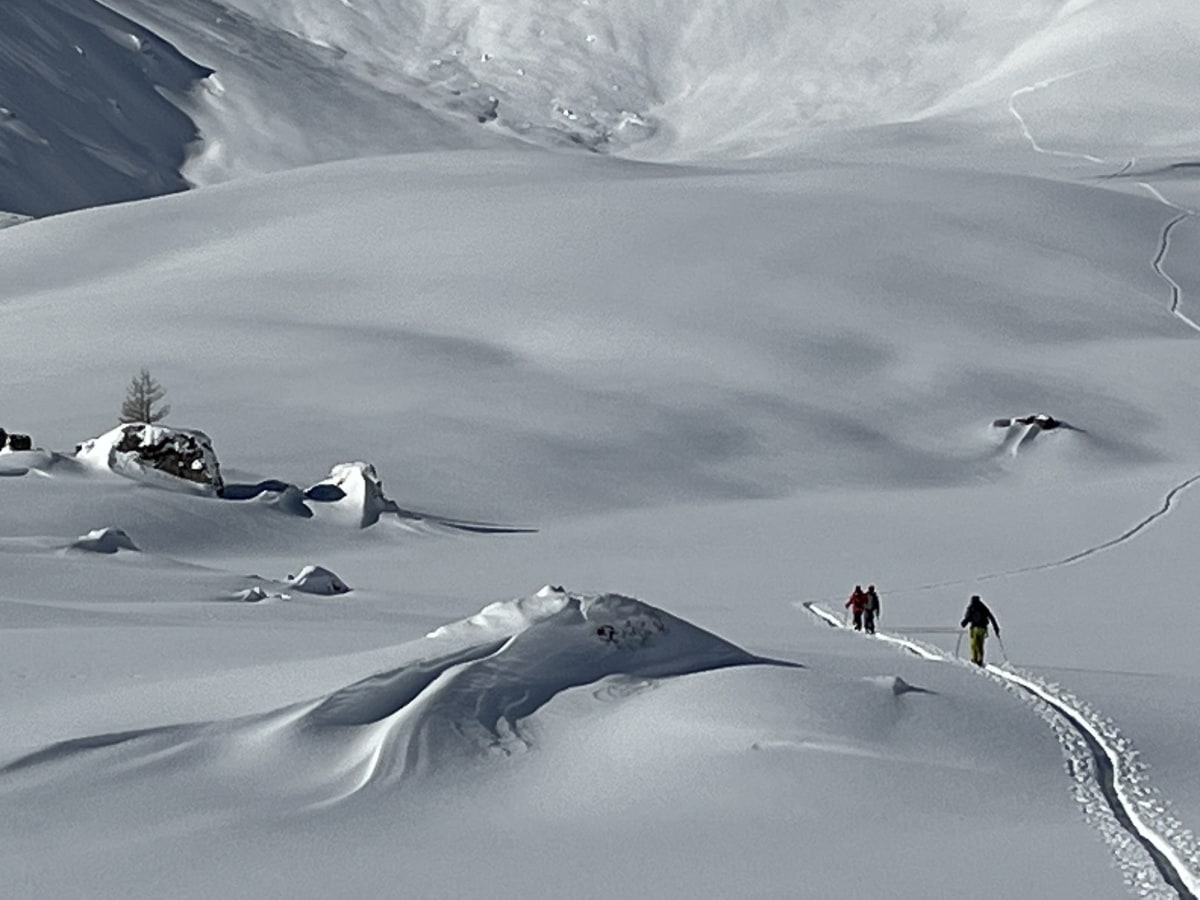 Spuren im Schneeparadies Engstligenalp 