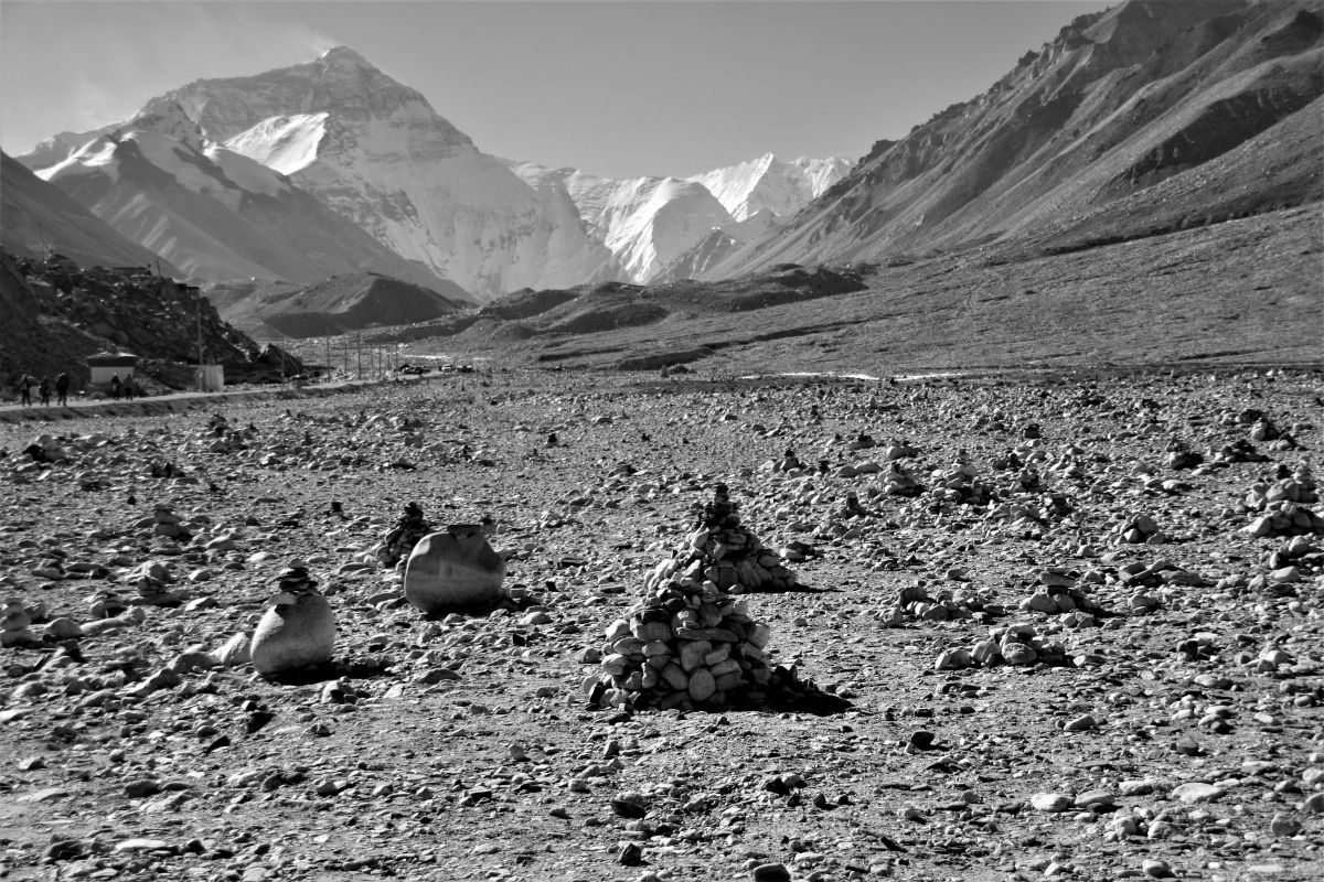 Steinhaufen am Everest Basecamp