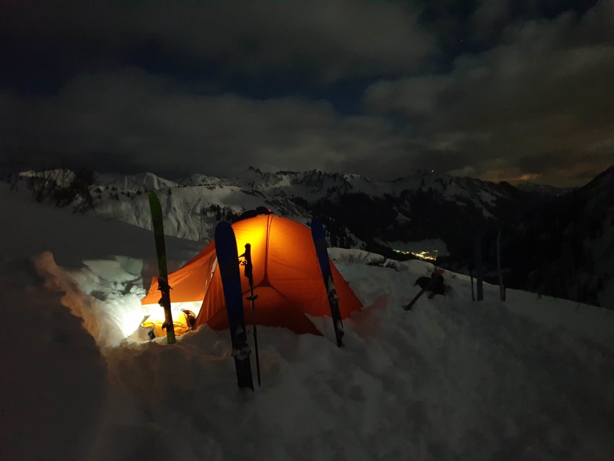 Skitourenbiwak und Camping