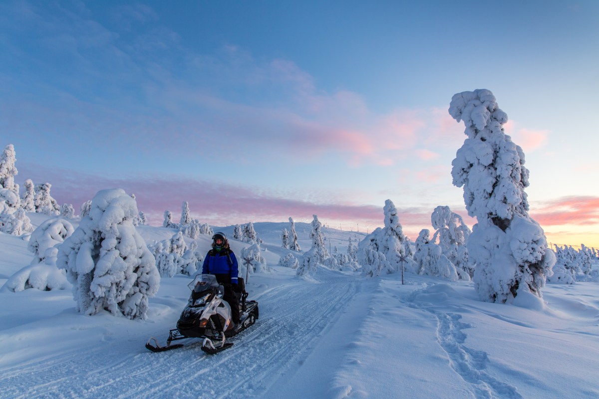 Schneemobil fahren in Lappland