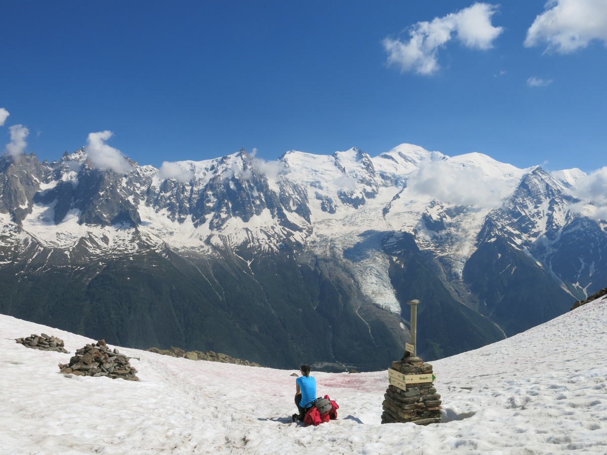 Blick auf das Mont Blanc Massiv