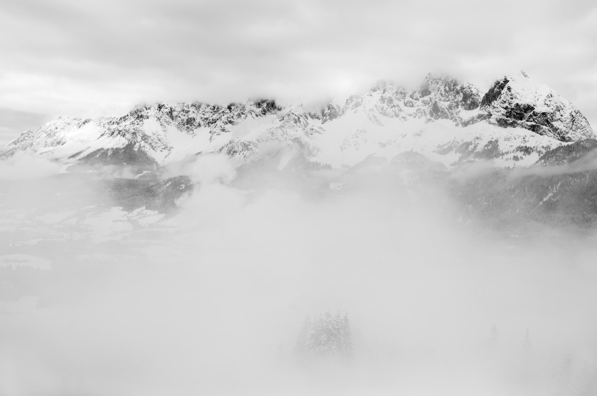 Wilder Kaiser im Nebel