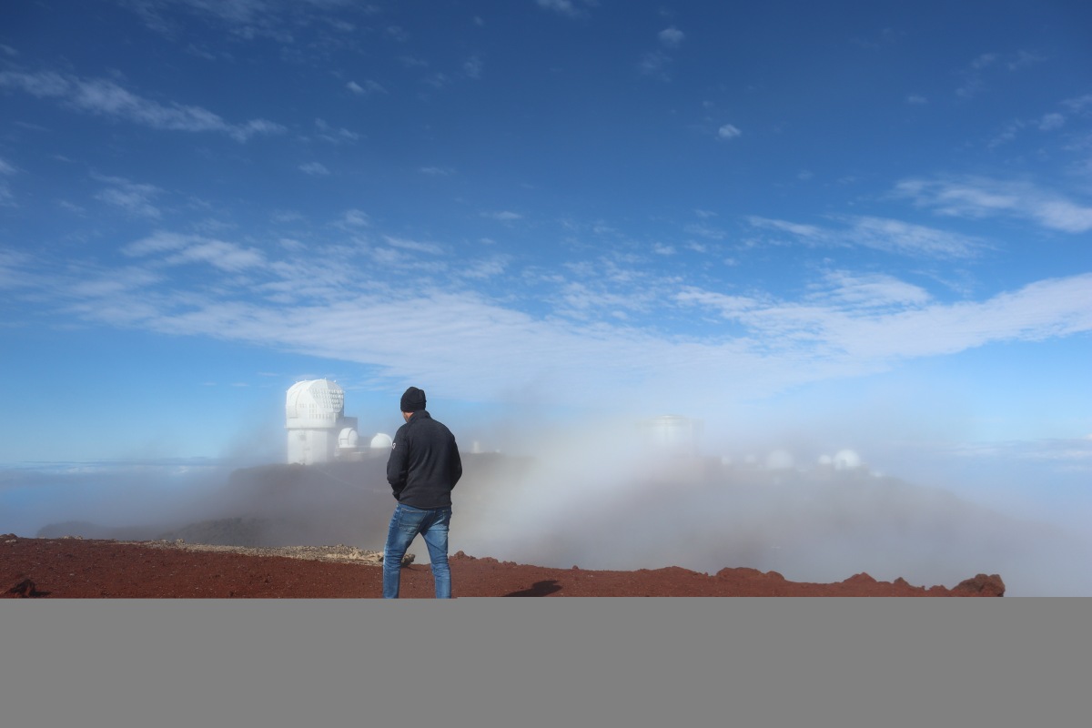 MAUI Vulkan im Nebel US Space Station