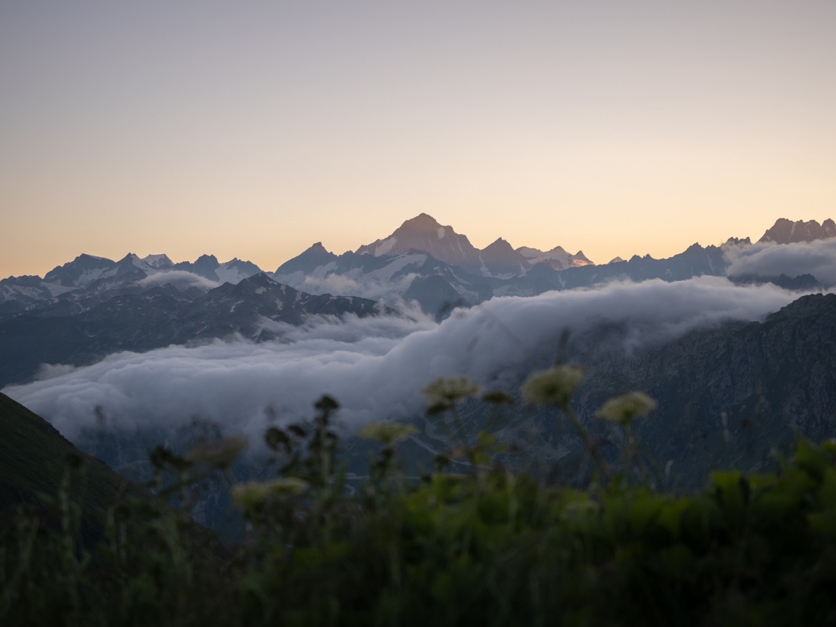 Sonnenuntergang am Furkapass