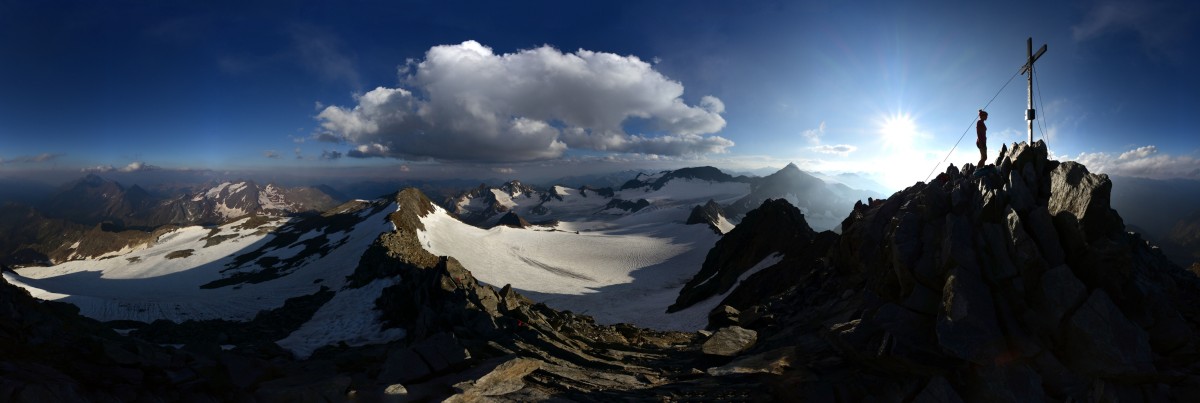 Wilder Freiger zu Sonnenuntergang