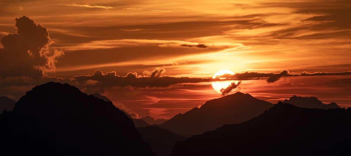 Sonnenuntergang in Stubaier Alpen