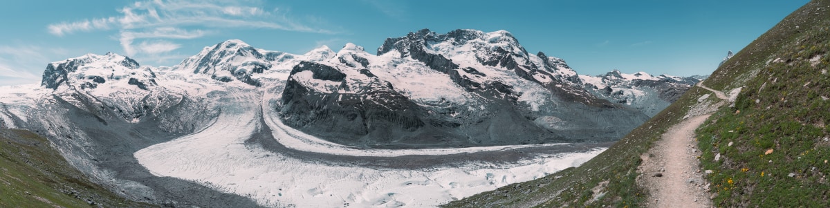 Das Monte Rosa Massiv in voller Pracht