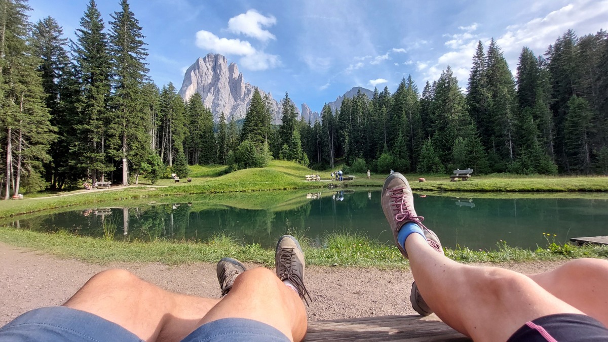 Blick auf den Langkofel