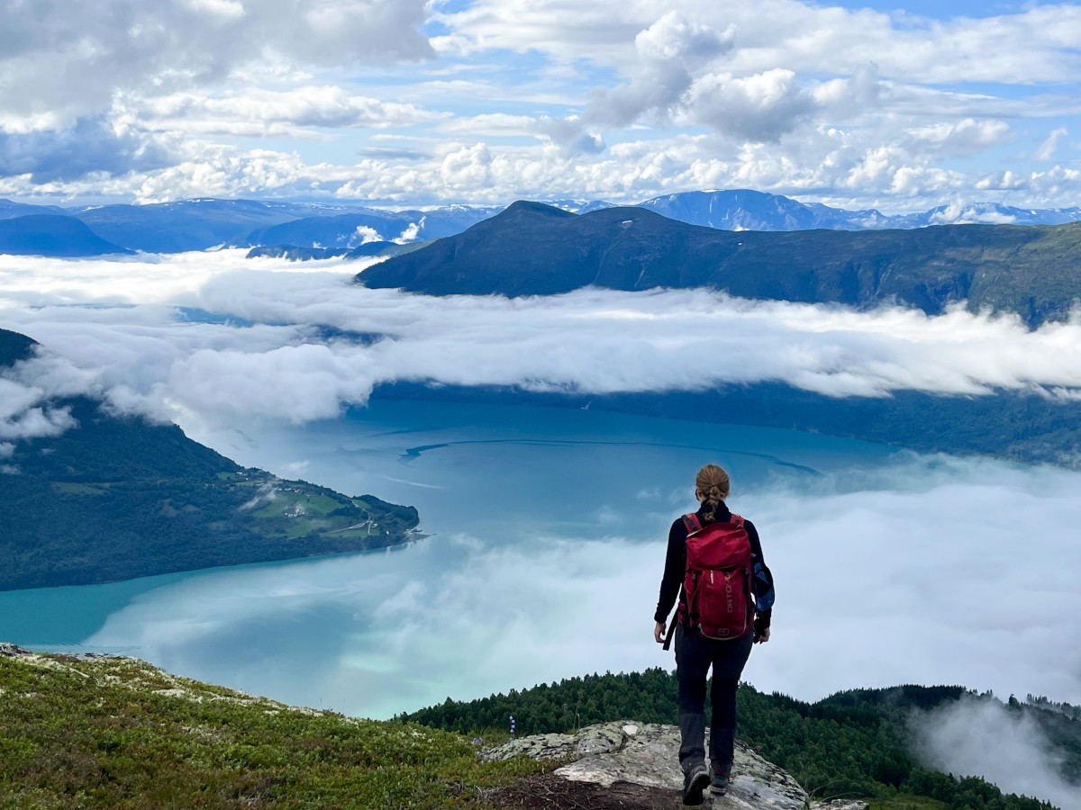 Nebelschwaden im Fjord