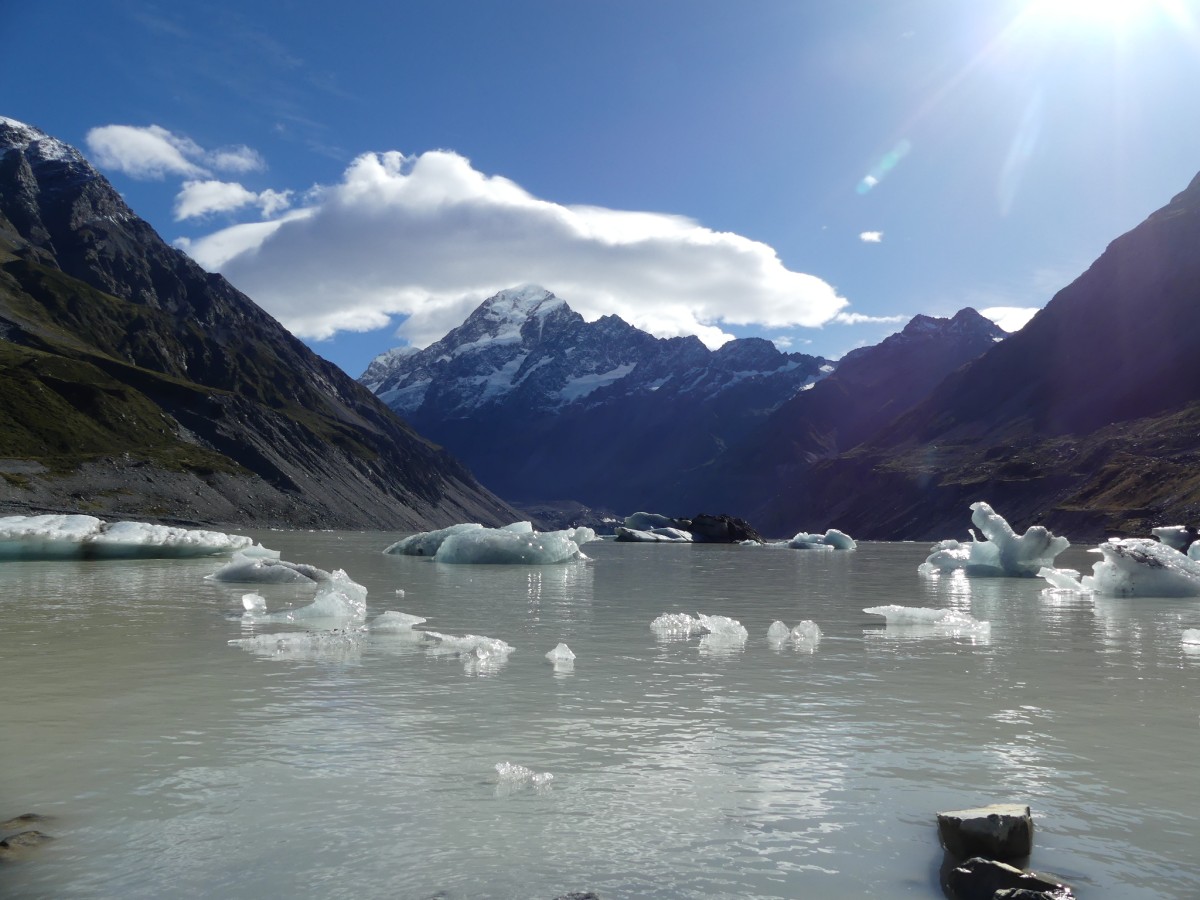 Hooker Lake mit Mt. Cook