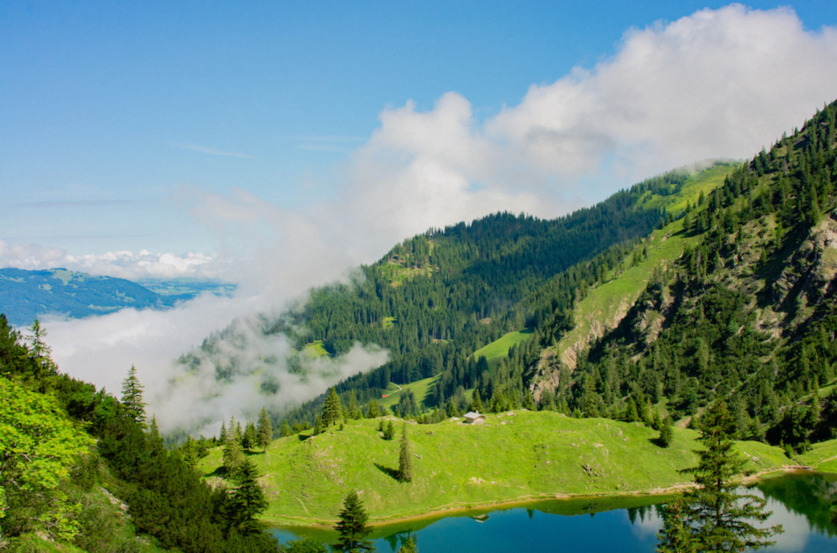 Wolken, Wasser, Grün...