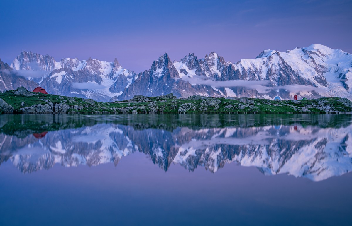 Spiegelung des Mont Blanc