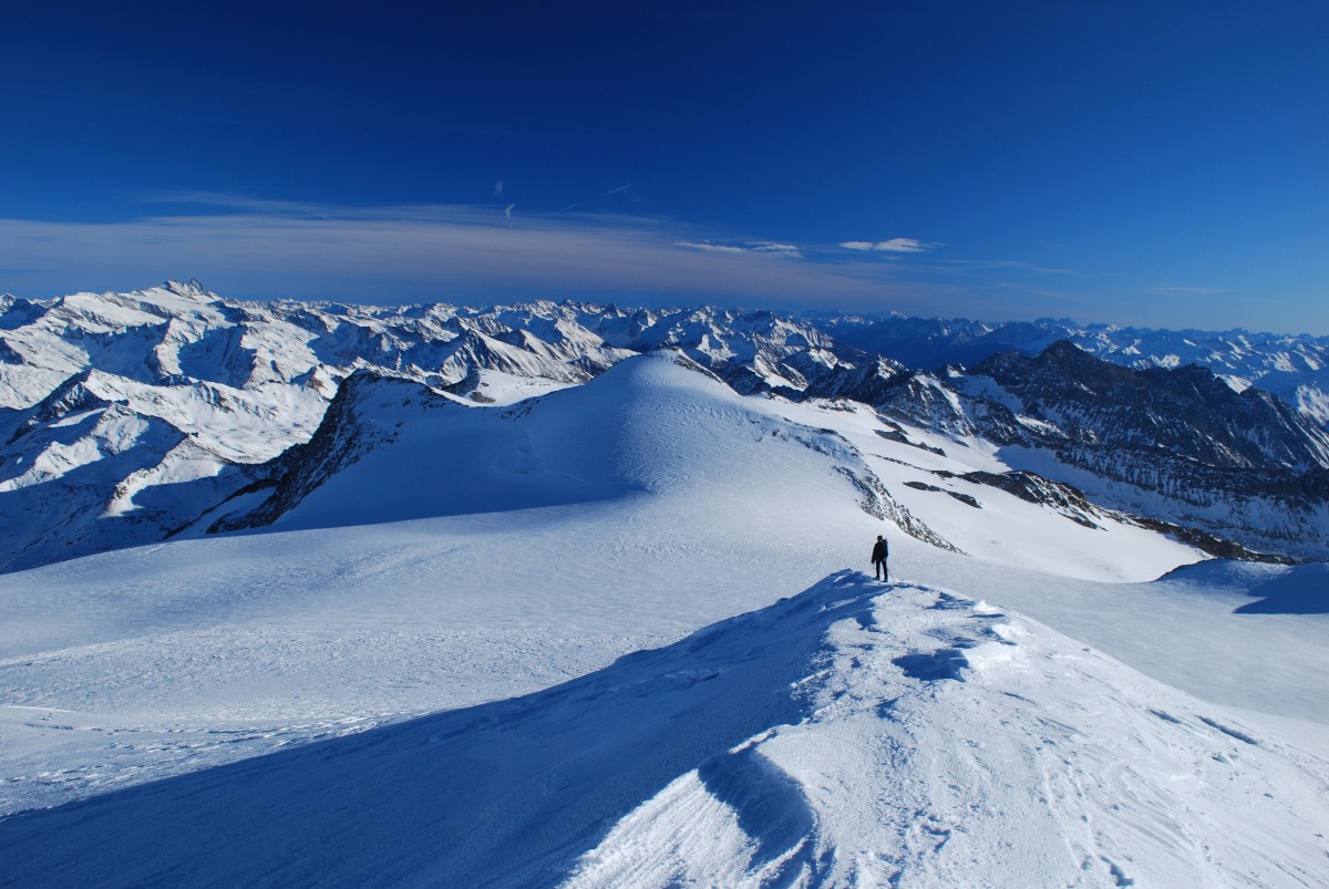 Weit und breit niemand, nur die Fernsicht überall