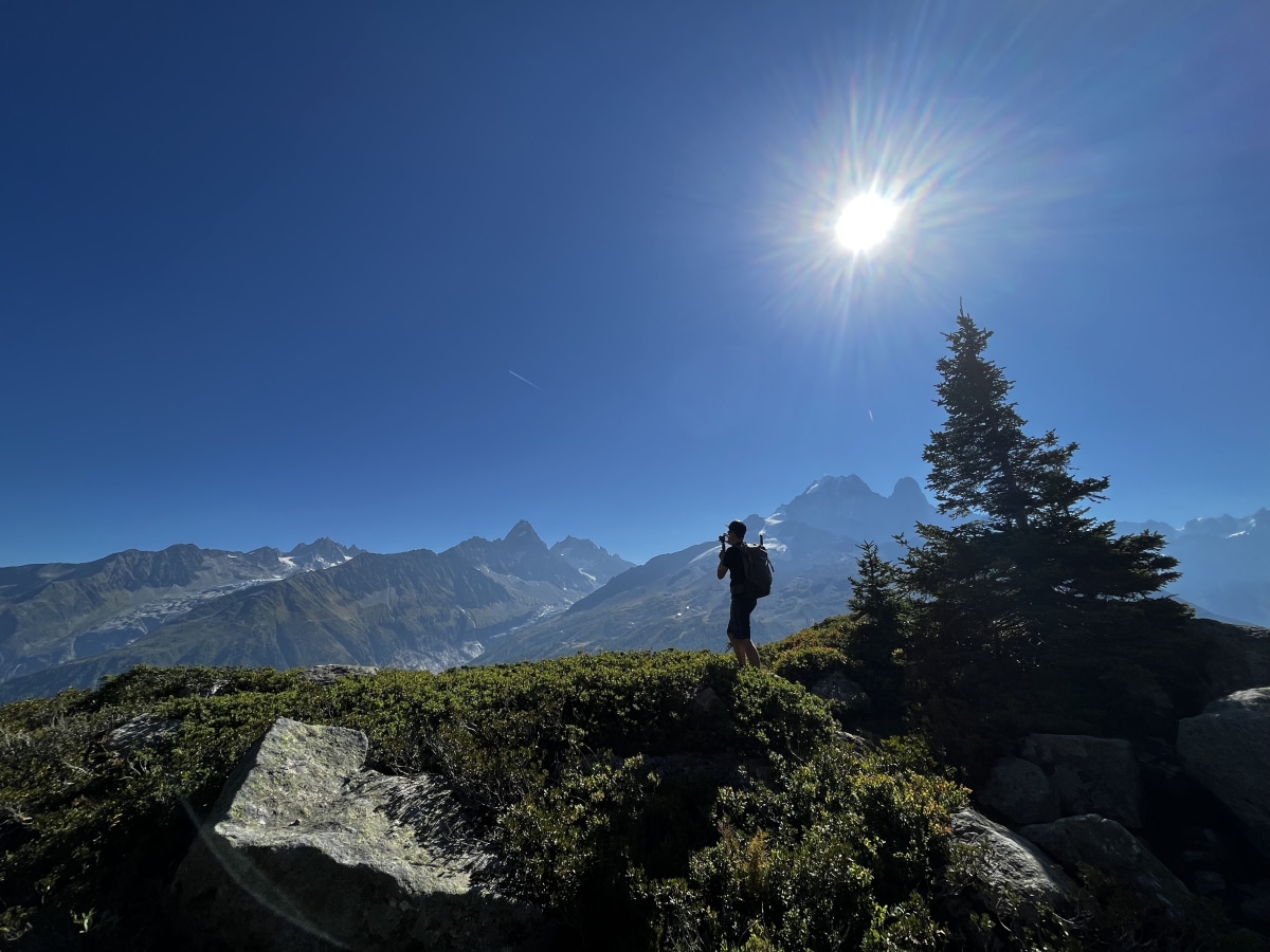 Fernsicht oberhalb von Chamonix