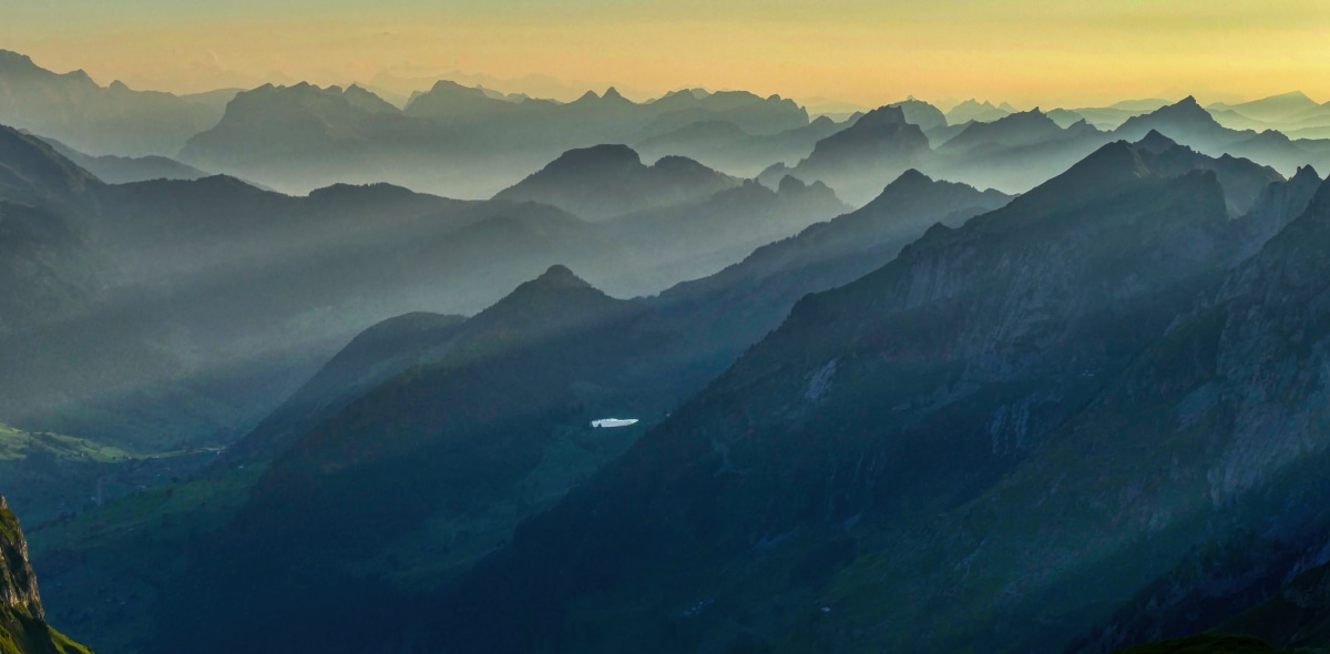 Abendstimmung in die Schweizer Alpen