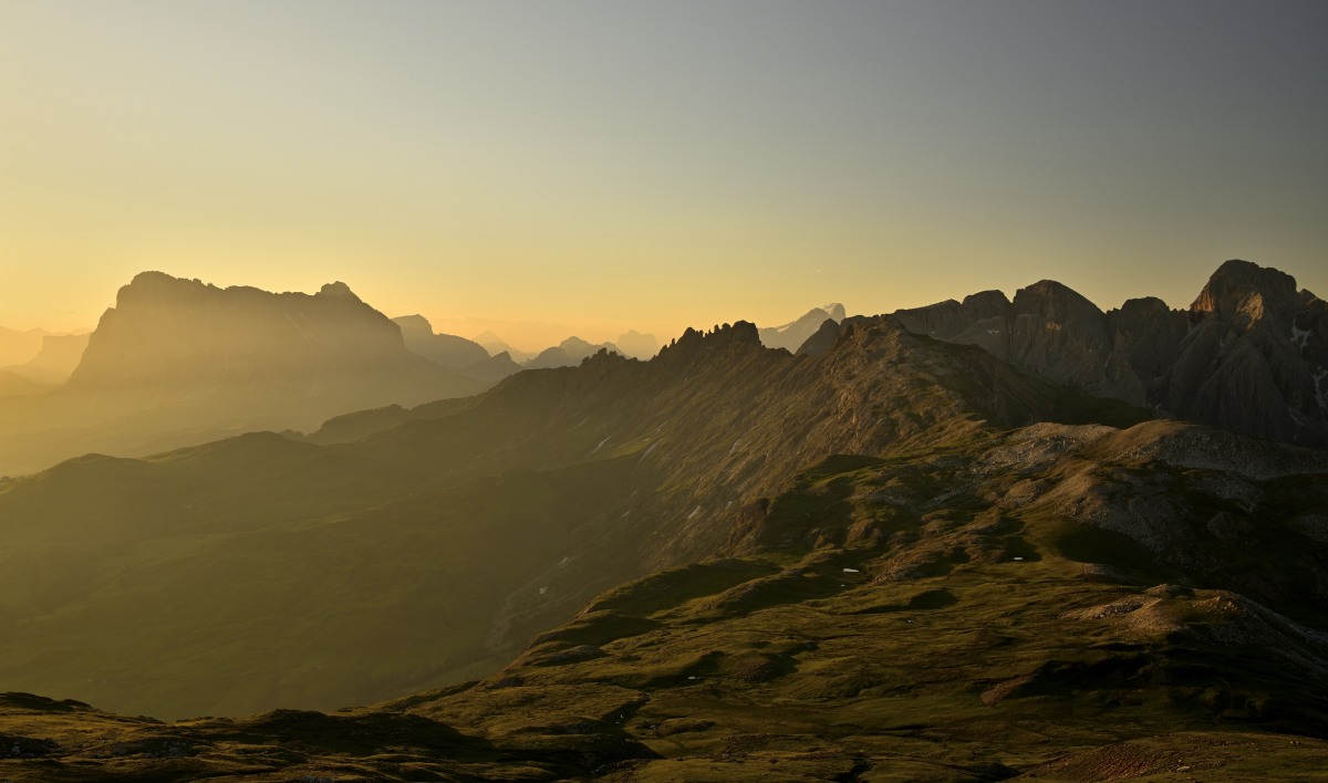 Dolomiten im Goldene licht