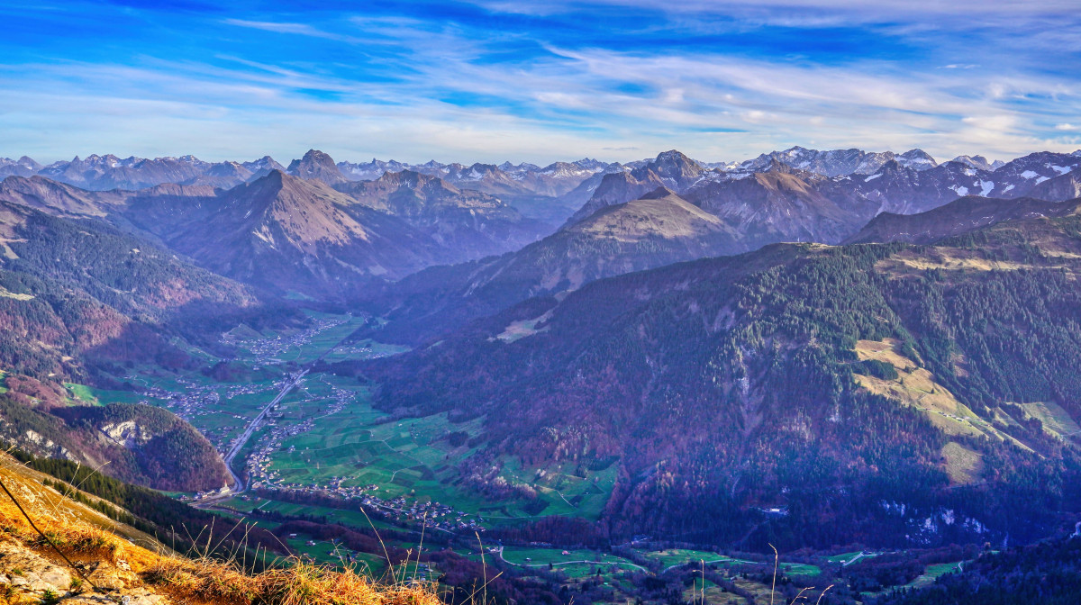 Panorama in die Allg.Alpen