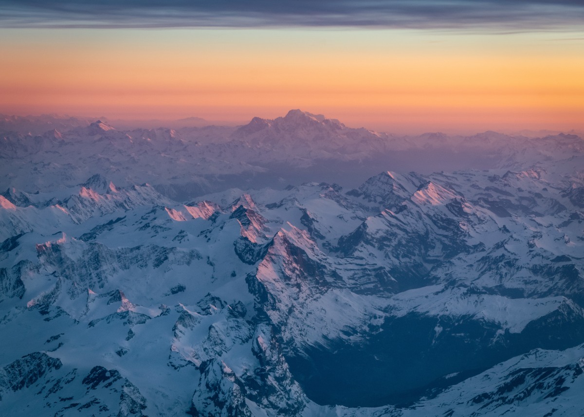 Morgen am Mont Blanc