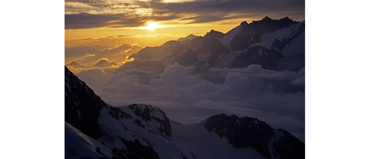 Sonnenaufgang Schalligrat Weißhorn