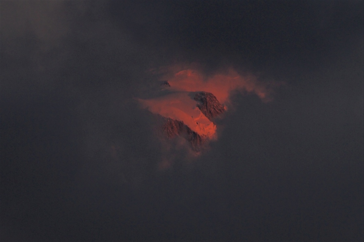 letztes Sonnenlicht auf dem Mont Blanc