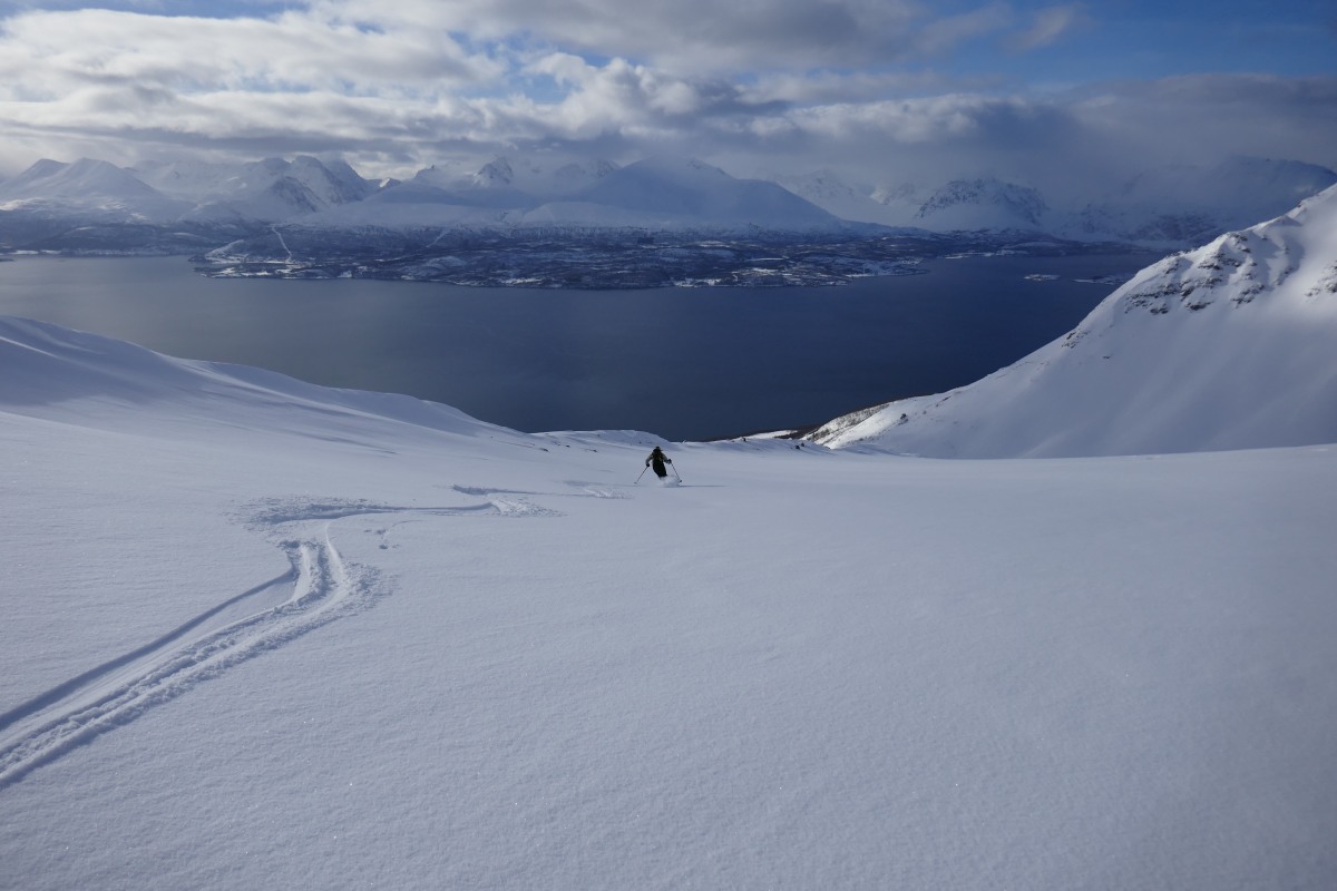 Skitour Giilavarri Abfahrt bis zum Meer