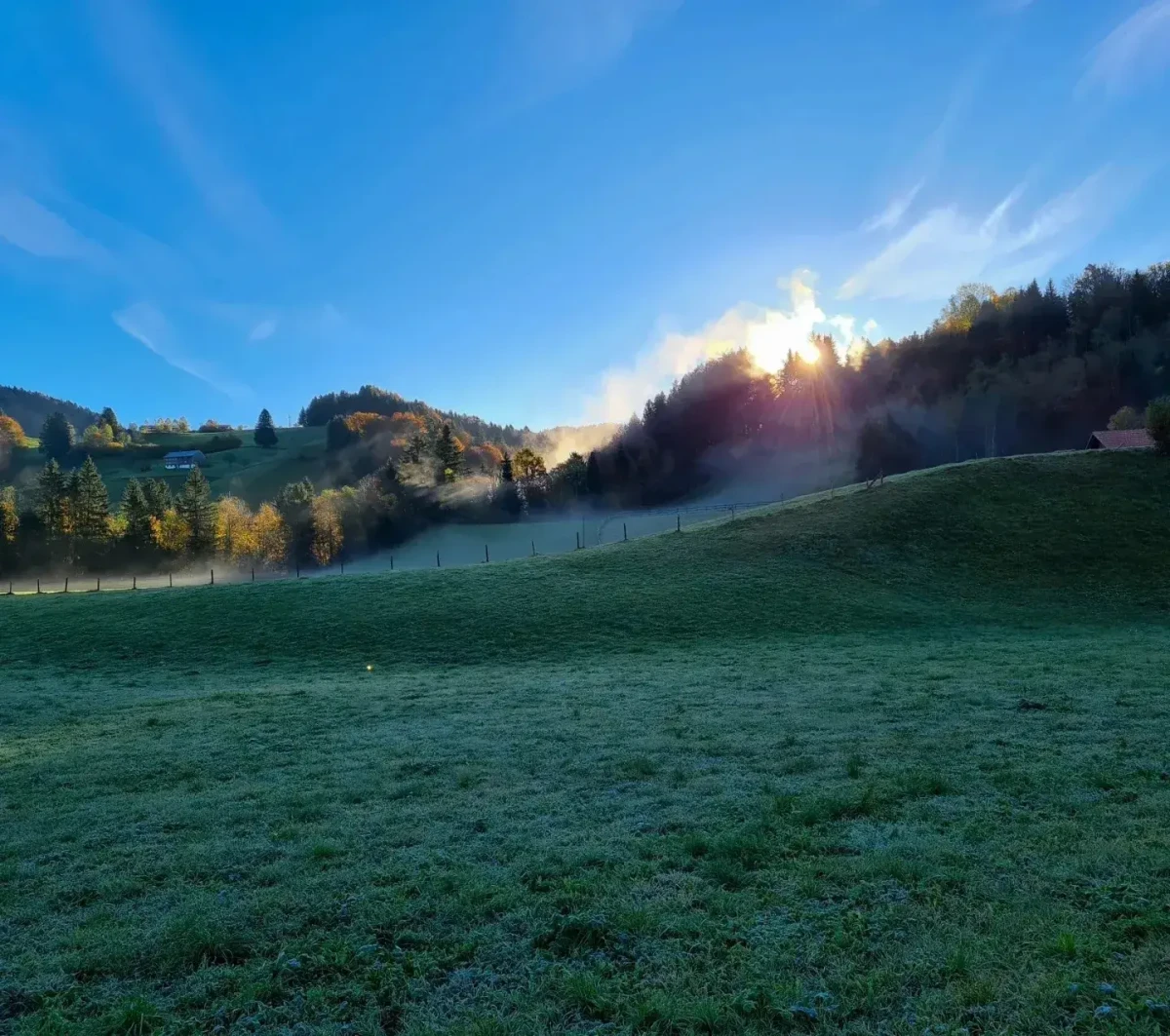 Tagesanbruch bei herbstlicher Stimmung