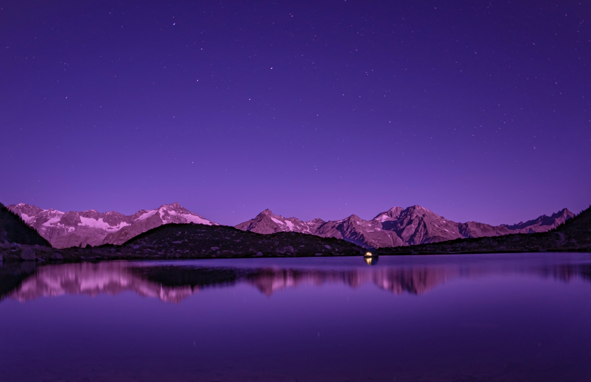 Vollmondnacht am Bergsee