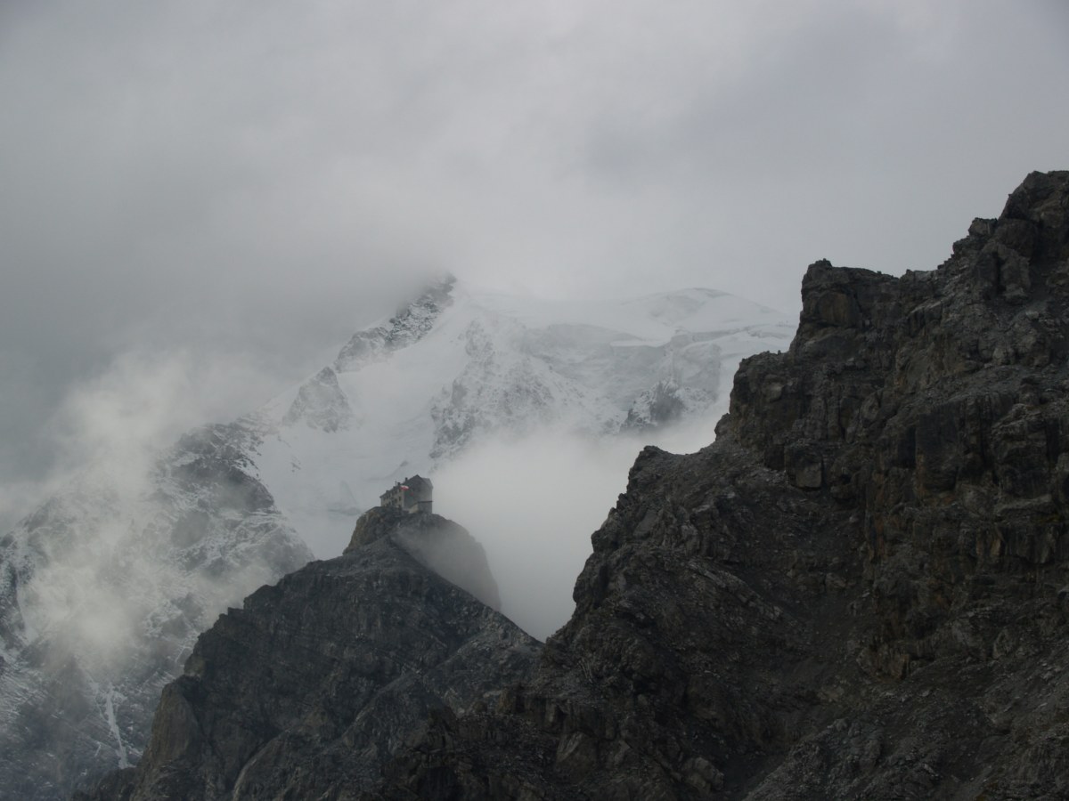 Nebel beim Aufstieg zur Payrhütte