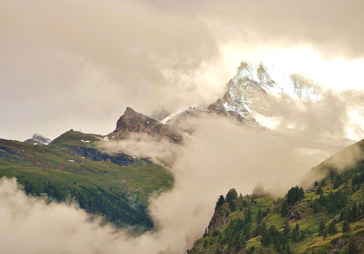 Matterhorn im Nebel