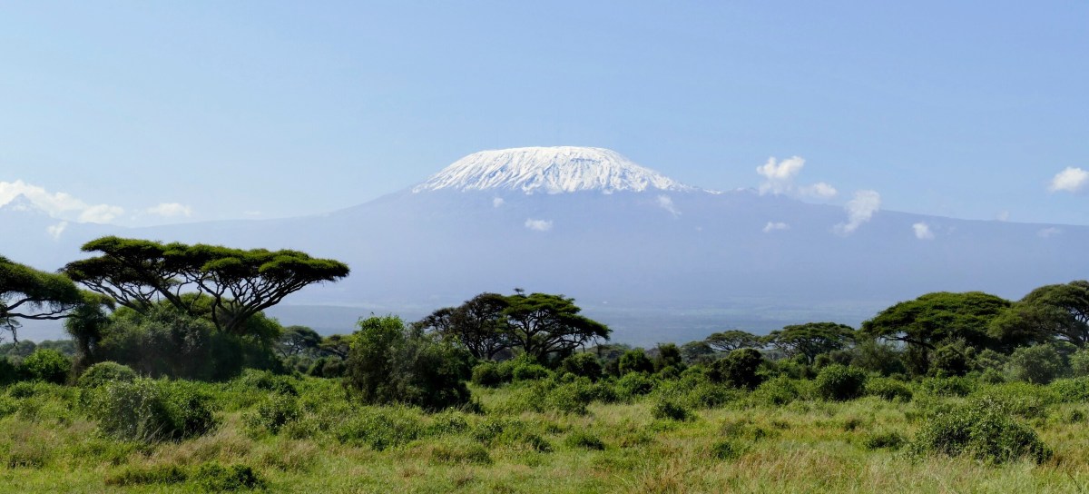 Blick auf den Kilimandscharo aus dem Amboseli-Nationalpark in Kenia