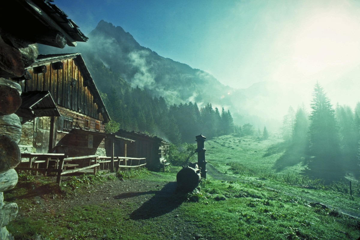 Die Gerstrubner Alp im morgen Nebel
