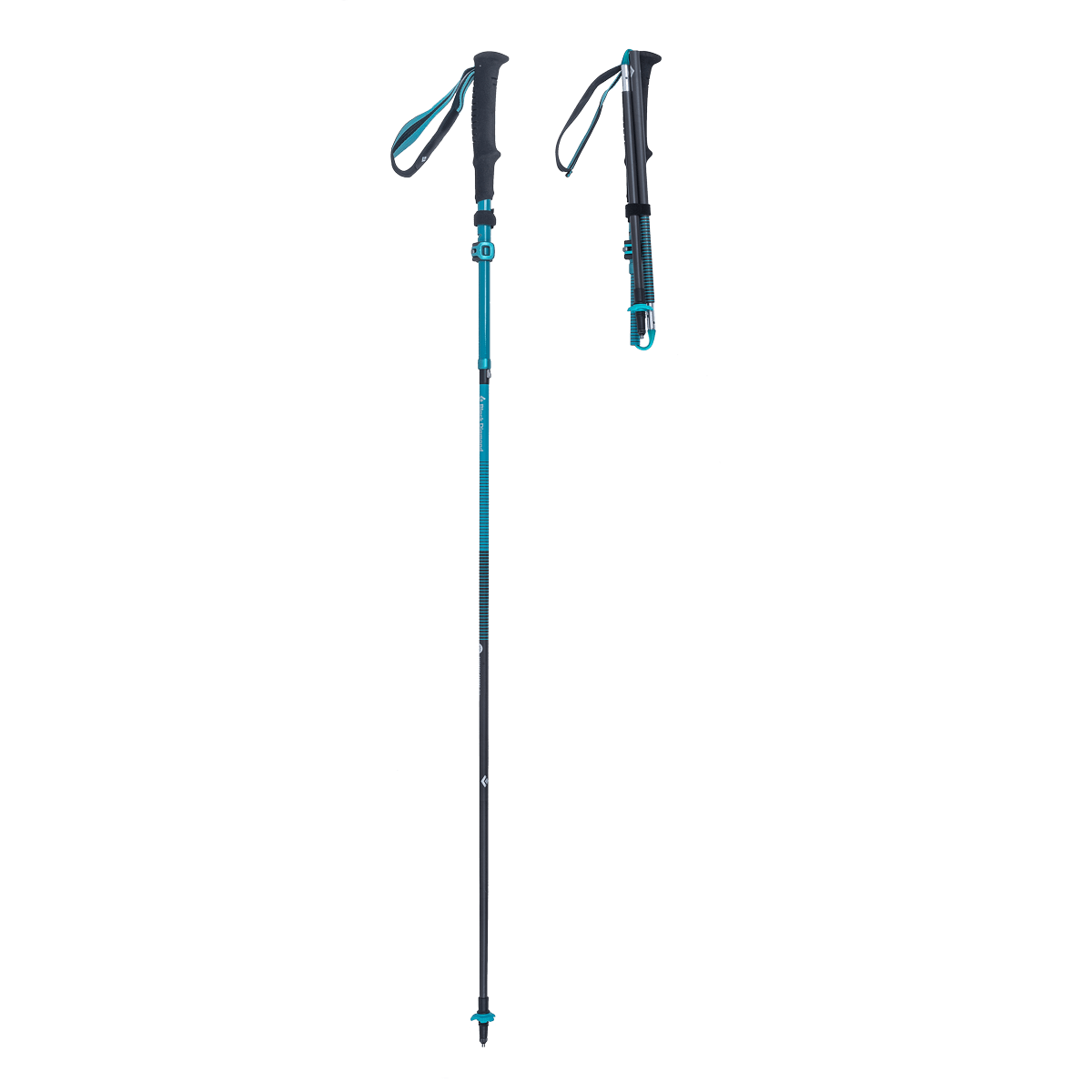 Bâtons De Randonnée BLACK DIAMOND Distance Carbon FLZ - Ultra Légers En Fibre De Carbone - Longueur Réglable 125 Cm - Système FlickLock+ - Sangle En Nylon Recyclé
