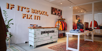 Patagonia Pop-Up-Store mit gebrauchter Outdoor-Bekleidung in München