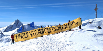 Protestaktion an der Weißseespitze: Mountain Wilderness setzt Zeichen