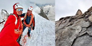 Palü hoch drei: Roger Schäli und Romano Salis gelingt "Triple Climb & Fly"