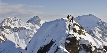 Hangelpartie am Arlberger Winterklettersteig