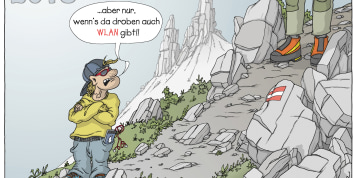 Mit Kindern in den Bergen: Die besten Cartoons von Sojer