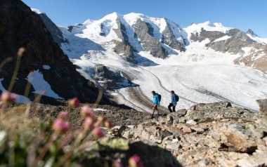 Klettersteig am Piz Trovat in der Berninagruppe