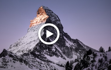 Schweizer Wahrzeichen: Das Matterhorn.