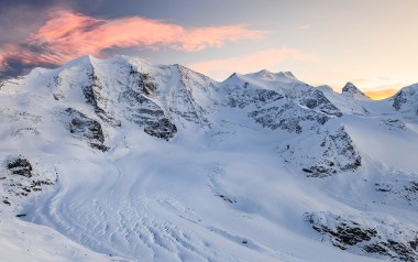 Winterliches Bergpanorama auf der Diavolezza 