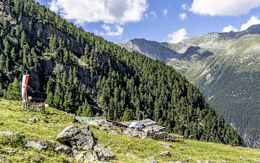 Mischbachalm im Stubaital: Die urige Hütte oberhalb von Neugasteig