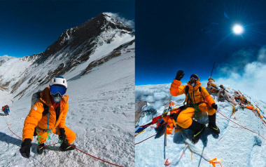 David Göttler am Mount Everest.