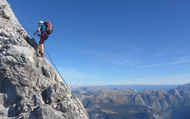 Auf dem "Berchtesgadener Weg" durch die höchste Wand der Ostlpen.