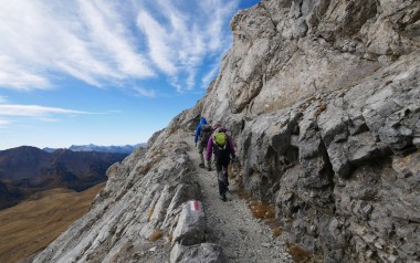 Auf der Via ferrata Bepi Zac über die Cima di Costabela