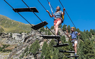 Klettersteig Zirbenwald in den Ötztaler Alpen
