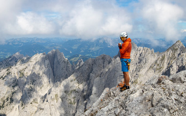 Alpinklettern pur: Die Große Bischofsmütze, 2458 m.