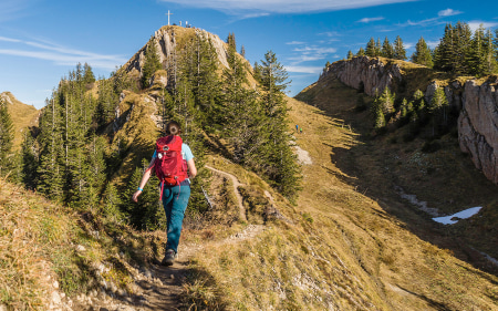 Wanderung an einem sonnigen Herbsttag in den Allgäuer Alpen