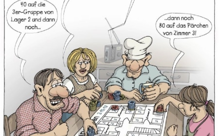 Hütten-Cartoons von Georg Sojer