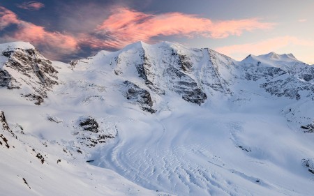 Winterliches Bergpanorama auf der Diavolezza 