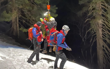 Die Bergwacht Immenstadt im nächtlichen Rettungseinsatz.